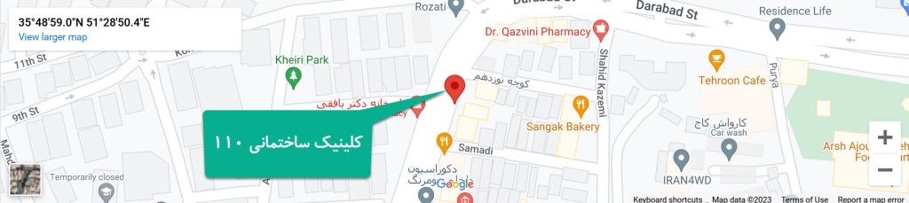نقشه گوگل در فوتر